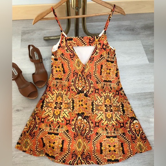 TRUTH NYC Orange Print Mini Dress - Picture 4 of 8